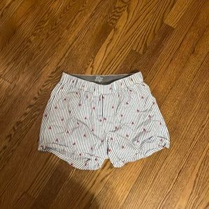 J.Crew. Woven boxers. Blue white and ted sailboat pattern